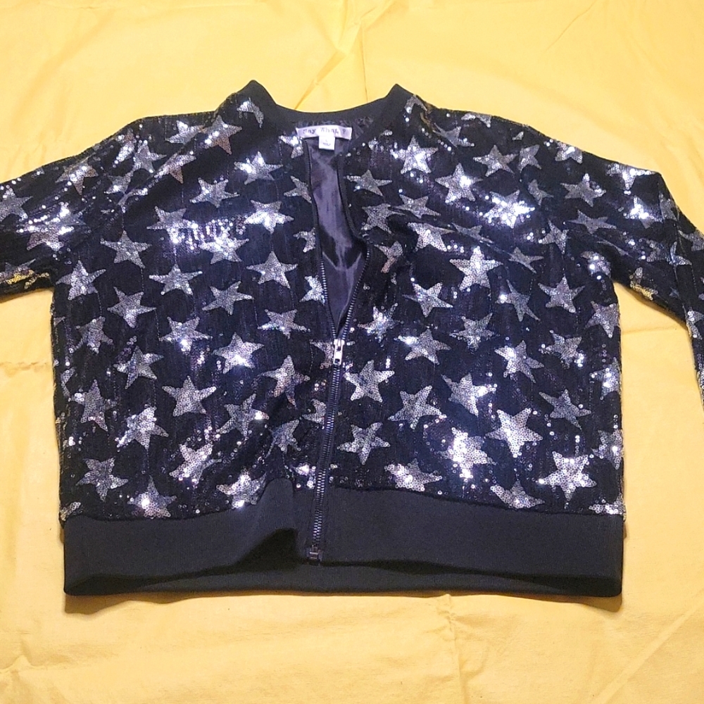 Say What? Sequins Zip-Up
